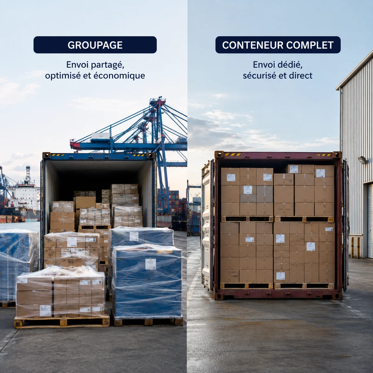 6. Transport de marchandises pour les professionnels - Groupage ou conteneur complet - quelle solution choisir pour un envoi professionnel