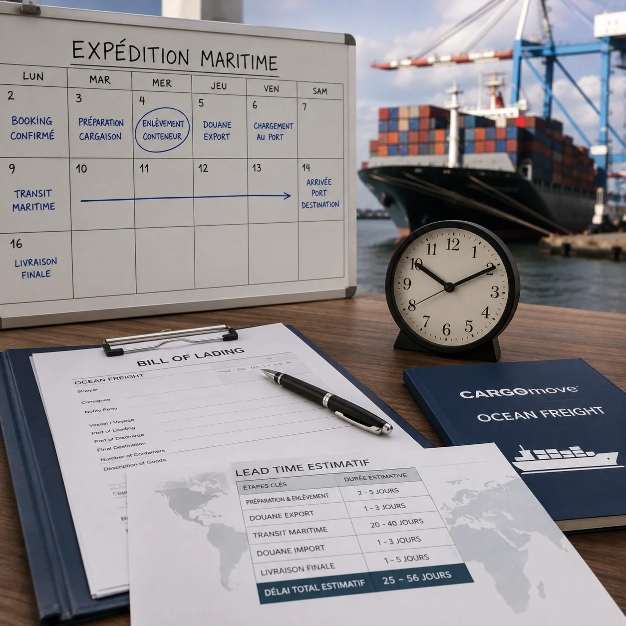 6. Transport de marchandises pour les professionnels - Quels délais prévoir pour une expédition professionnelle par voie maritime